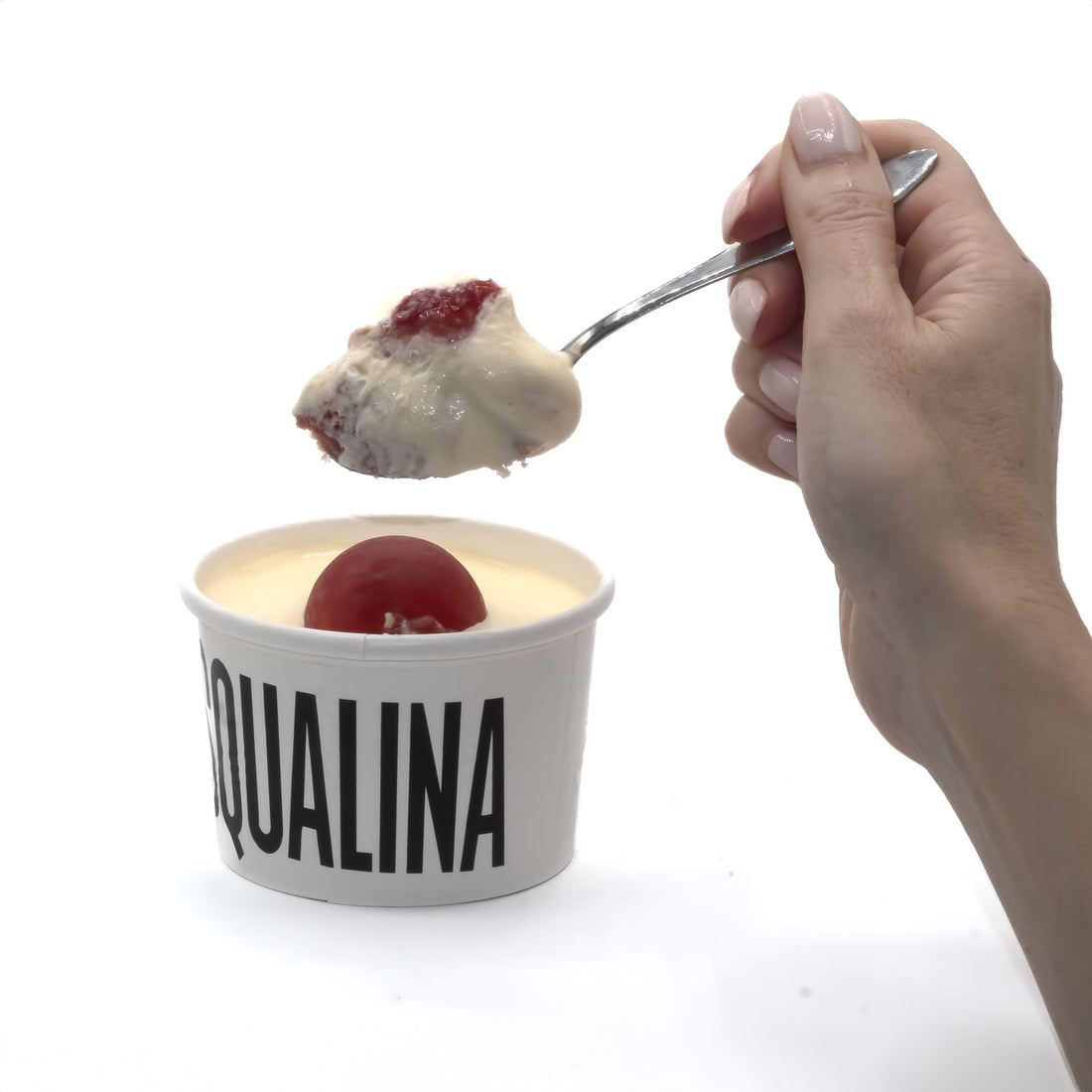 Tarrina capricho tiramisu fresa en Barcelona - Valentina e Pasqualina