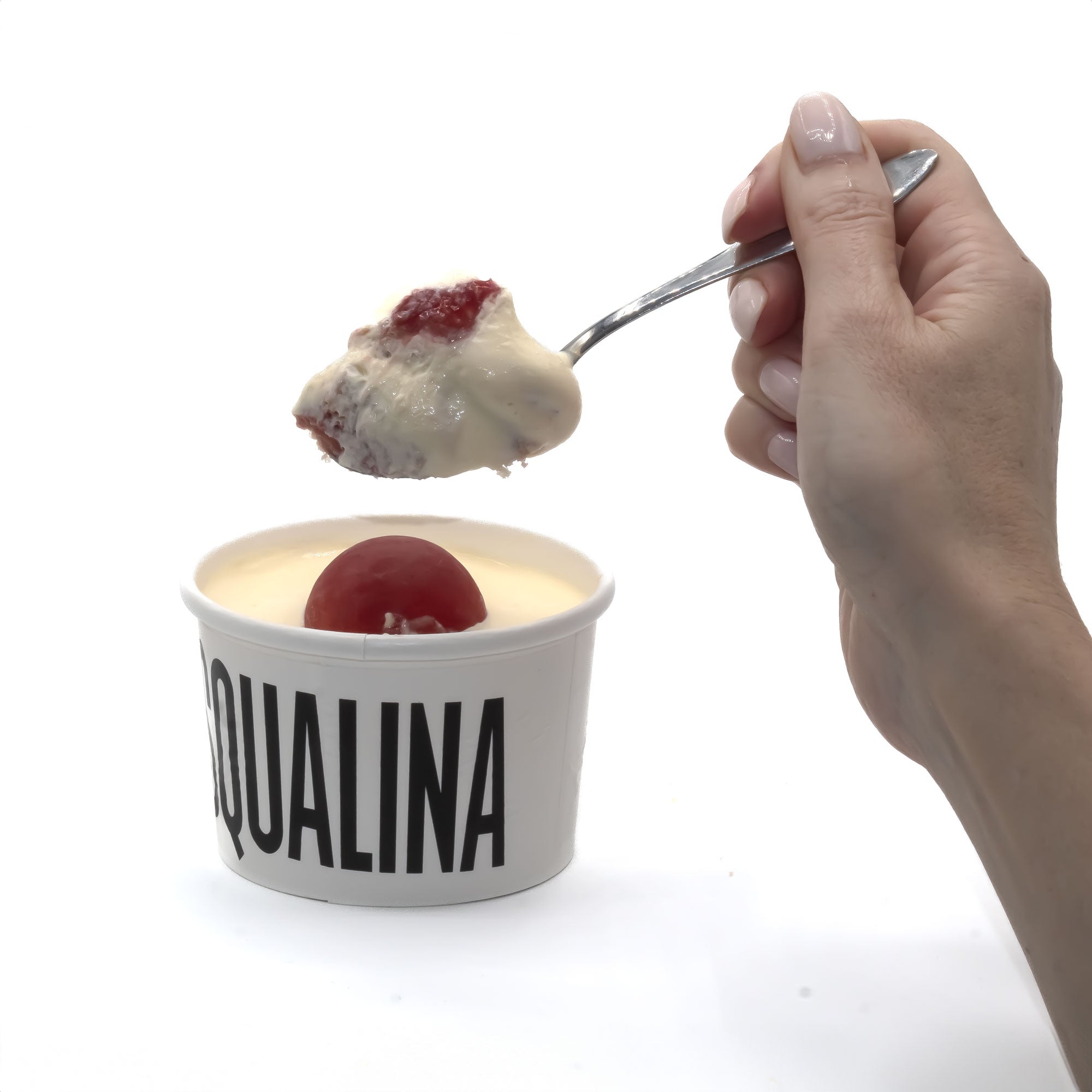 Tarrina capricho tiramisu fresa en Barcelona - Valentina e Pasqualina