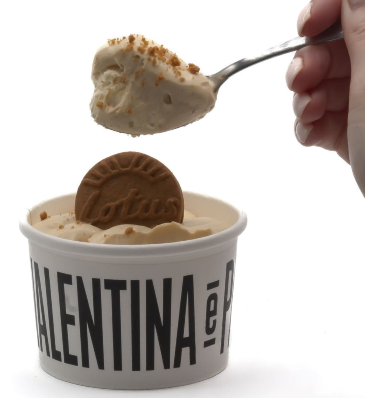 Tarrina capricho tiramisu lotus en Barcelona - Valentina e Pasqualina