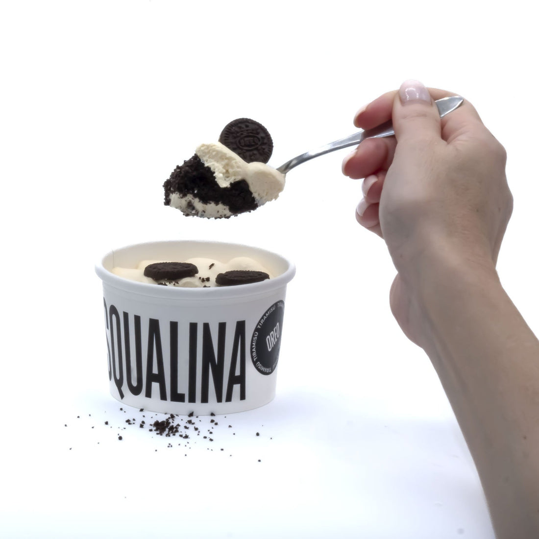 Tarrina capricho tiramisu oreo en Barcelona - Valentina e Pasqualina