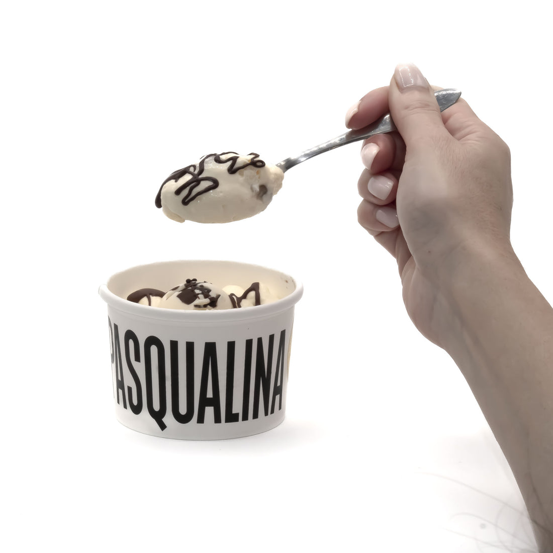 Tarrina capricho tiramisu platano y nutella en Barcelona - Valentina e Pasqualina