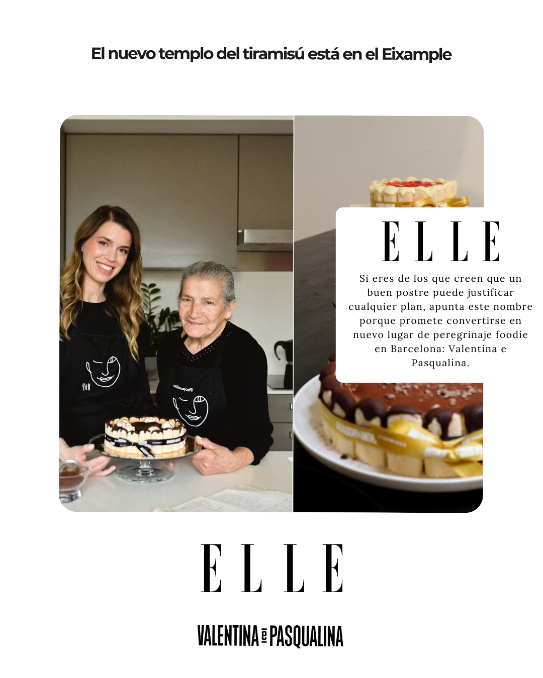 "El nuevo templo del tiramisú está en el Eixample" Revista ELLE