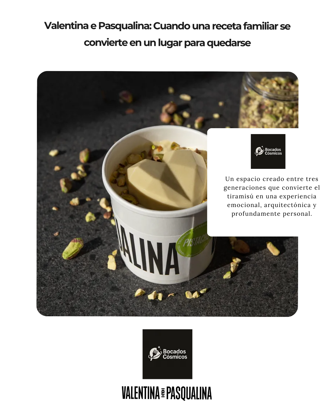 "Cuando una receta familiar se convierte en un lugar para quedarse" Bocados Cósmicos