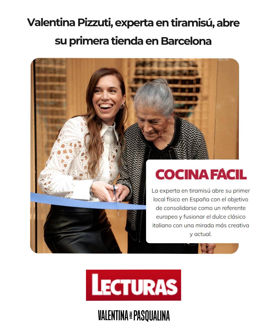 Valentina Pizzuti, experta en tiramisú, abre su primera tienda